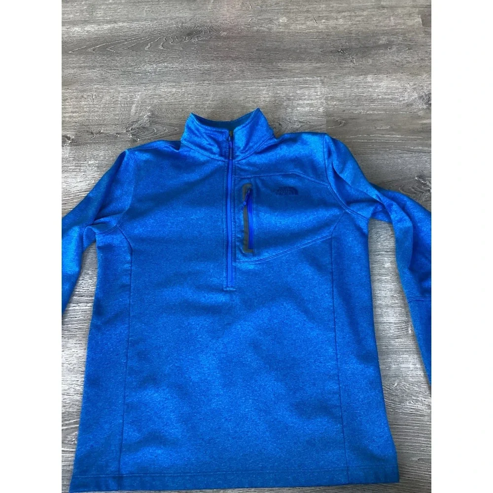 The North Face Mens 1/4 Zip Pullover Size Medium M Blue Sweatshirt Sweater